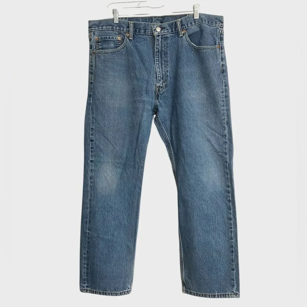 Levi's Men's 505 Regular Fit Non-Stretch Jeans Size 40x30 Medium Wash Streetwear